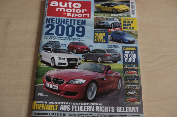 Deckblatt Auto Motor und Sport (19/2008)